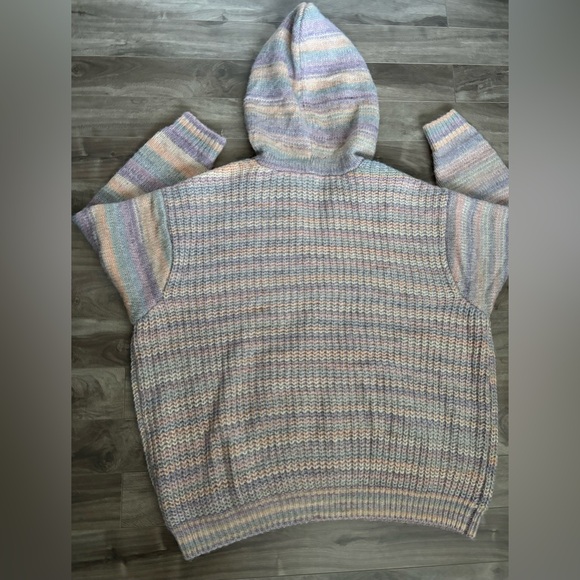 NWT DEX Hoodie Sweater Pocket Pastel Rainbow 1X - Picture 2 of 8